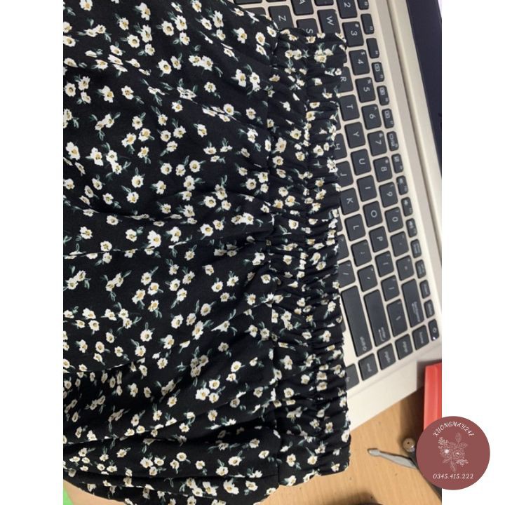 Chân Váy Hoa Nhí Vintage Nhiều Màu Hàng Quảng Châu - Chân Váy Dài Vintage Cạp Chun (có loại 2 lớp) | BigBuy360 - bigbuy360.vn