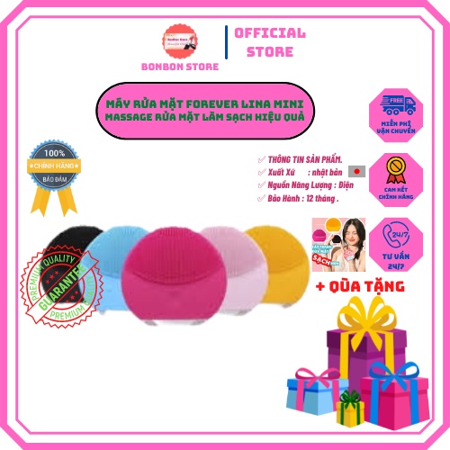 Máy Rửa Mặt Forever LINA mini, Máy massage Rửa Mặt Làm Sạch Hiệu Quả, Kèm Dây Sạc [ CHÍNH - HÃNG ]