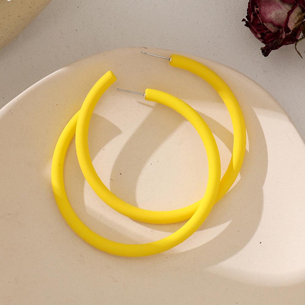 SOMEDAYZL Bông Tai Handmade Hình Tròn Đơn Giản Thời Trang Cho Nữ