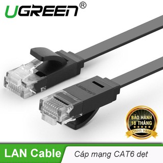 Dây cáp mạng 2 đầu đúc Cat6 UTP UGREEN NW104 (đen)
