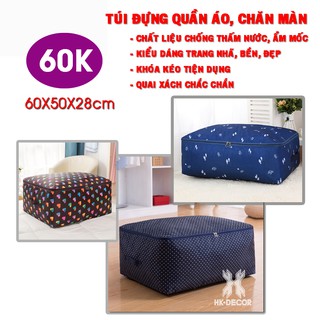 Túi đựng quần áo, chăn màn ⚜️FREESHIP⚜️ vải dù 2 lớp chống ẩm mốc, siêu bền, khóa kéo chắc chắn không bị mủn, rách