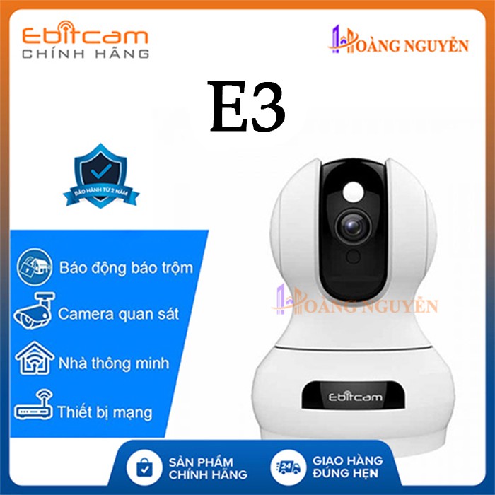 [CHÍNH HÃNG] Camera Wifi Ebitcam E3 Full HD 1080P 2MP - Phát Hiện Chuyển Động, Đàm Thoại 2 Chiều, Xoay 360 độ | WebRaoVat - webraovat.net.vn