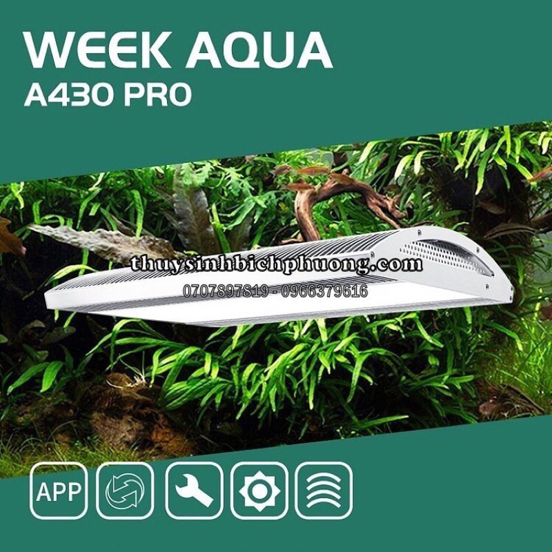 ĐÈN  LED WEEK A430  PRO "RGB +UV" - ĐÈN THUỶ SINH CAO CẤP BẢO HÀNH 12 THÁNG