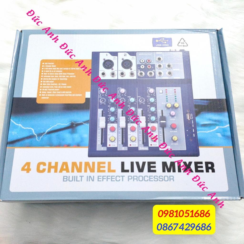 Mixer F4 yamaha usb hỗ trợ kết nối blutooth, âm thanh chân thực, có thể kết nối ra loa. Bảo hành lên đến 12 tháng