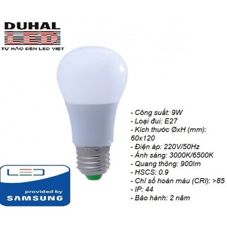 Bóng đèn led bulb duhal 3w - 5w - 7w - 9w | bảo hành 24 tháng