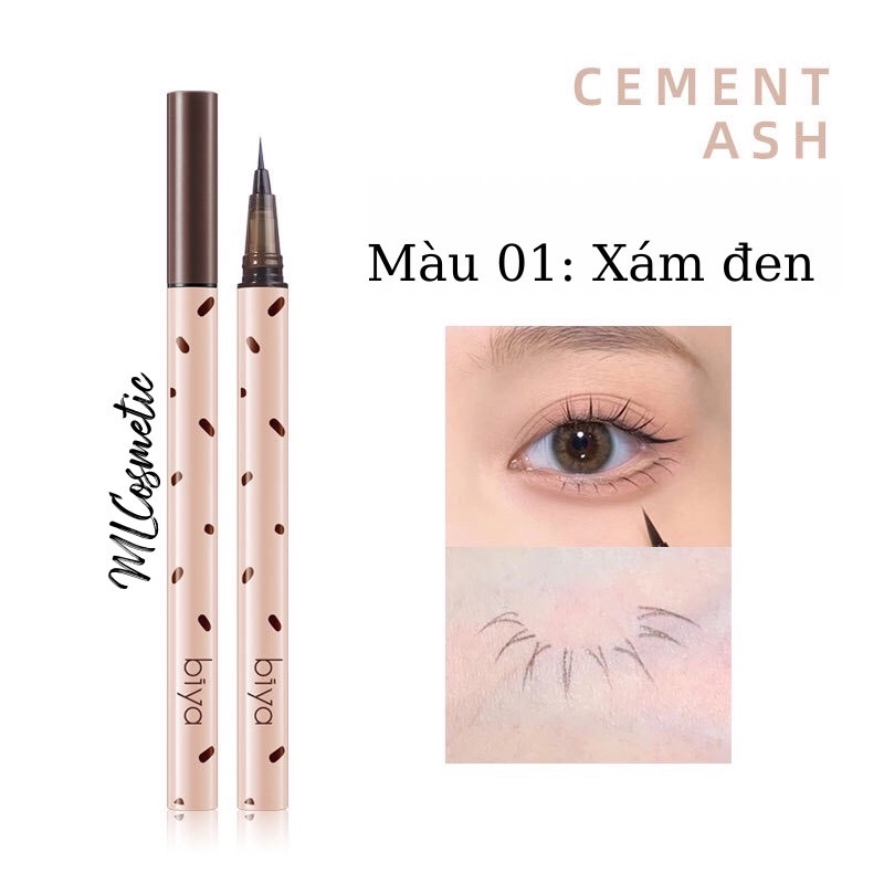 Bút Kẻ Mắt Nước Và Mi Dưới BIYA Đầu Cọ Siêu Mảnh