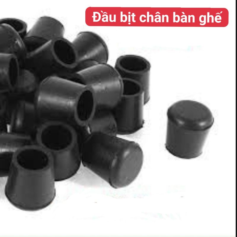 Bộ 10 chụp ngoài D13-D16-19-22-25-32-42-51-63, chân đế cao su, nút bịt chân bàn, ghế, ống