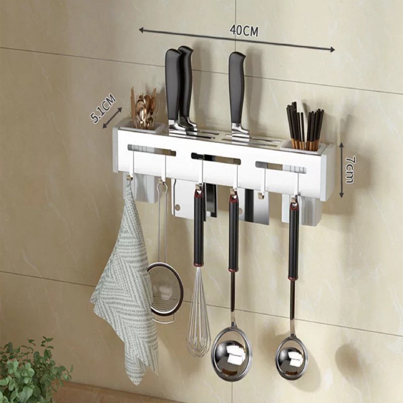 Giá Treo Đồ Kệ Giá Nhà Bếp Bằng Inox Cao Cấp Đựng Đồ Dùng Nhà Bếp NOBITA OFFICIAL