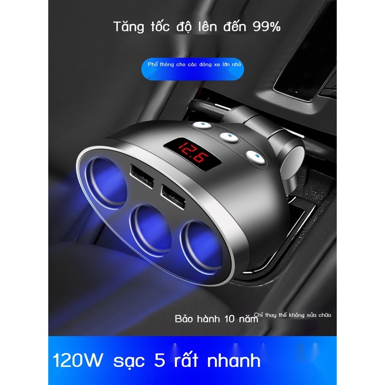 Củ Sạc Xe Hơi Đa Năng Có Bật Lửa Thuốc Lá Tiện Dụng