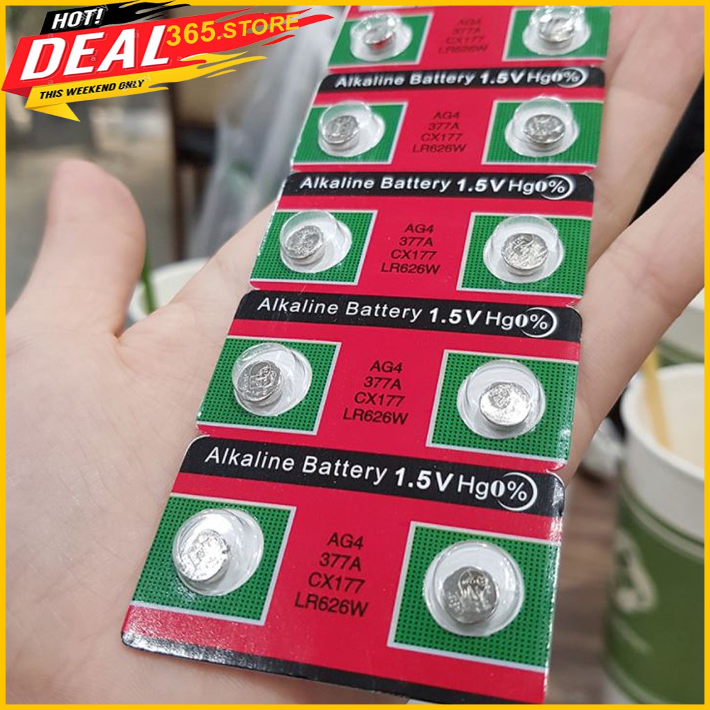 Pin đồng hồ đeo tay Alkaline Battery loại nhỏ 1.5V AG4 377A CX177 LR626W