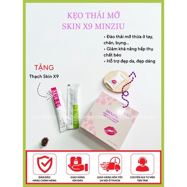 Kẹo Thải Mỡ Giảm Cân Skin X9 MINZIU - Thạch Thải Mỡ Trang Nemo