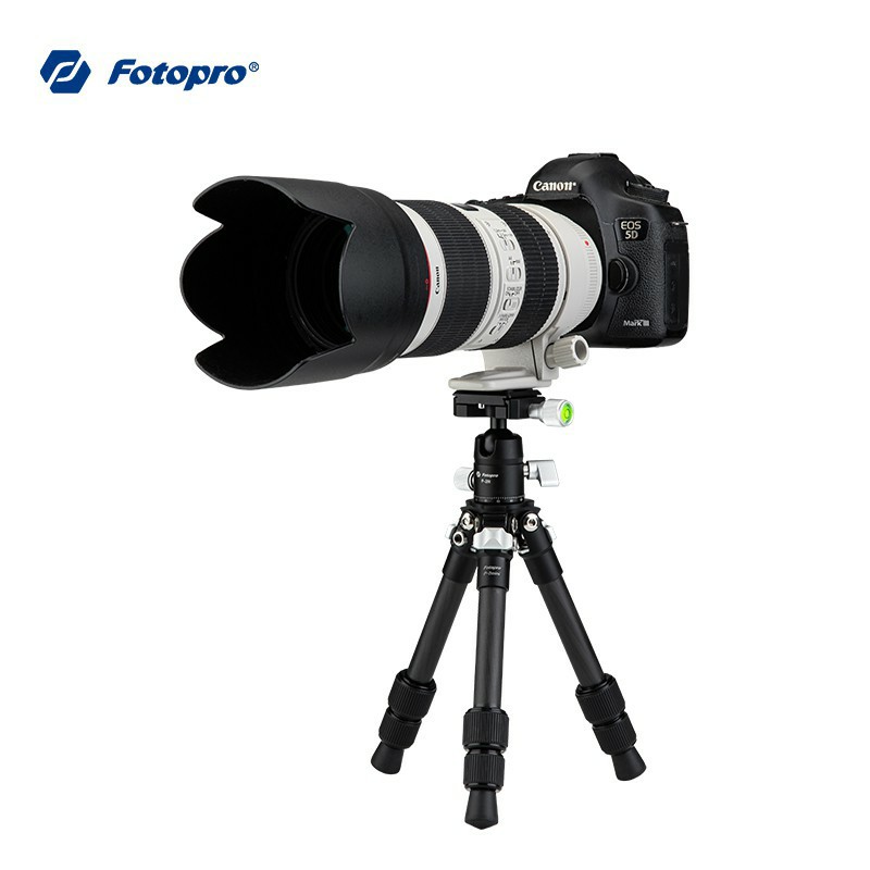 Tripod Fotopro P-2 MINI CARBON, chân máy ảnh chuyên nghiệp chụp sản phẩm tải 5kg- siêu nhẹ