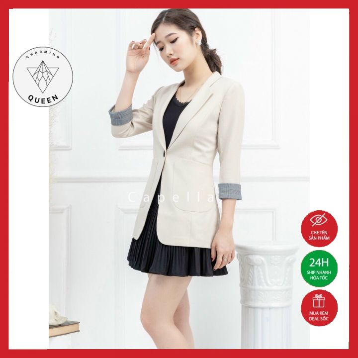 Áo Vest Nữ, Áo Khoác Công Sở Nữ Kiểu Dáng Trẻ Trung Sang Chảnh Hàn Quốc -- Charming Queen