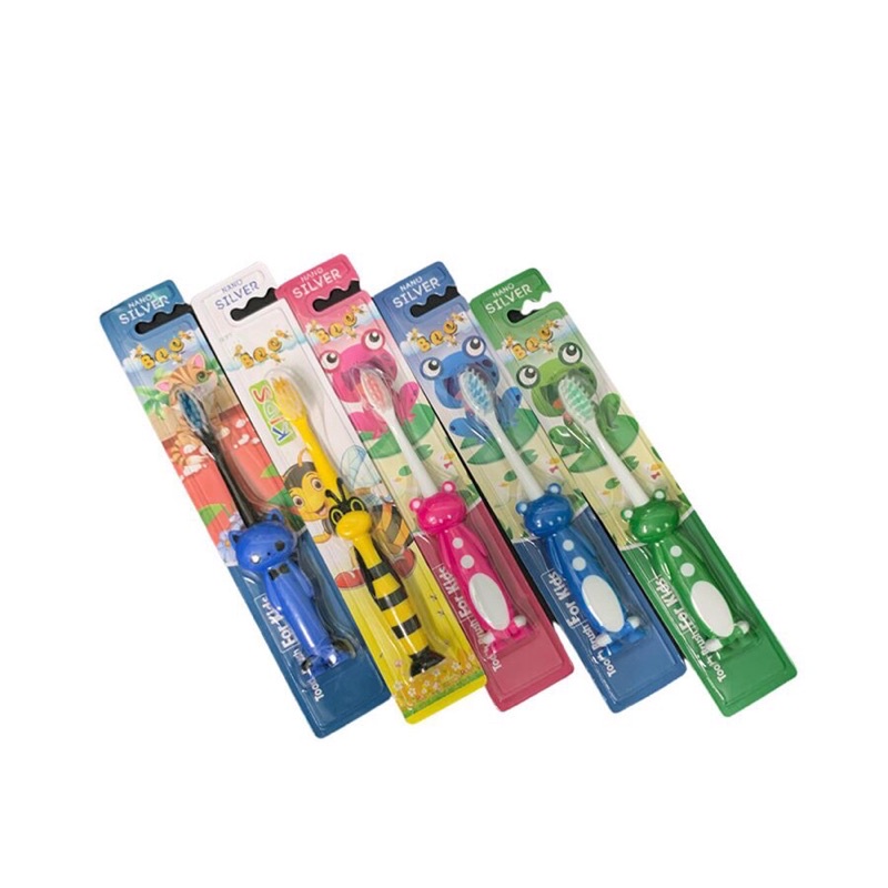 Bee Frog - Nano silver - Bàn chải đánh răng phủ nano bạc kháng khuẩn dành cho trẻ em (Nhập khẩu Hàn Quốc)