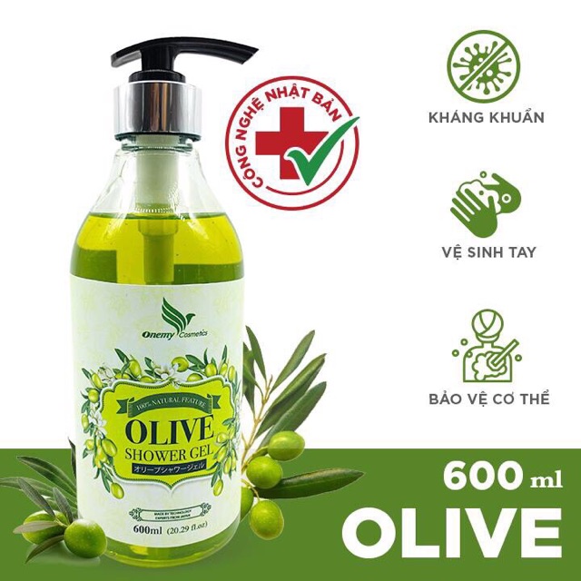 Sữa Tắm Olive Dưỡng Ẩm Sáng Da Onemy Jasmine Shower Gel 600ml.