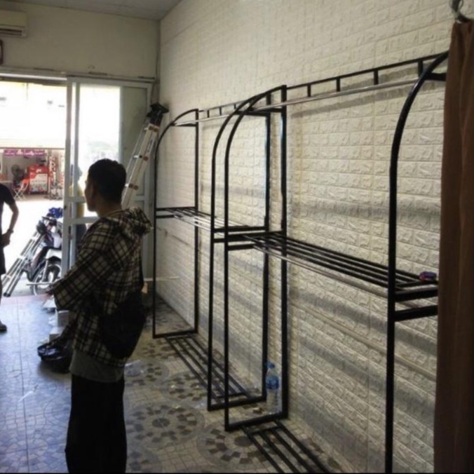 Kệ buồm treo quần áo | Giá treo quần áo | sào treo quần áo |  khung treo quần áo | Kệ treo quần áo 2 tầng Anki Decor