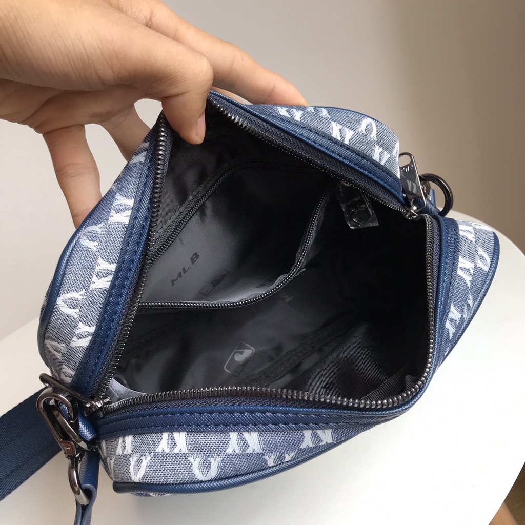 ✅   Túi MLB Monogram Jacquard Cross Bag NewYork Yankees Blue 32BGDC111-50N | ẢNH THẬT | CÓ SẴN HÀNG