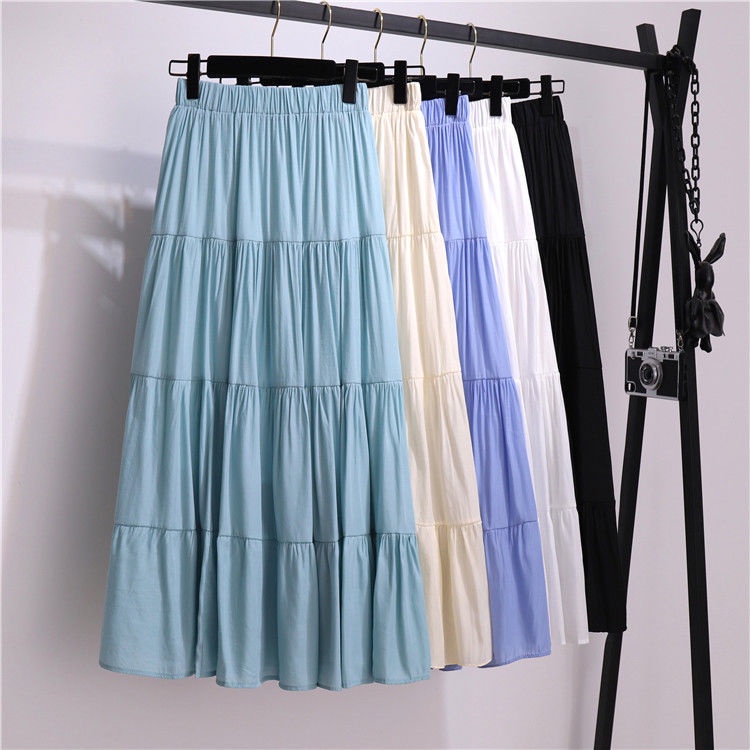 Chân váy xòe dáng dài vải mềm dễ thương free size VAY106