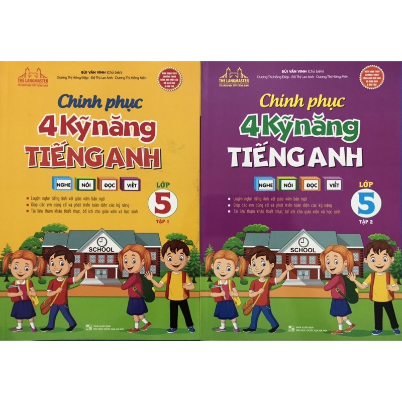 Sách - Chinh phục 4 kỹ năng tiếng anh Nghe - Nói - Đọc -Viết lớp 5 (Combo 2 tập)