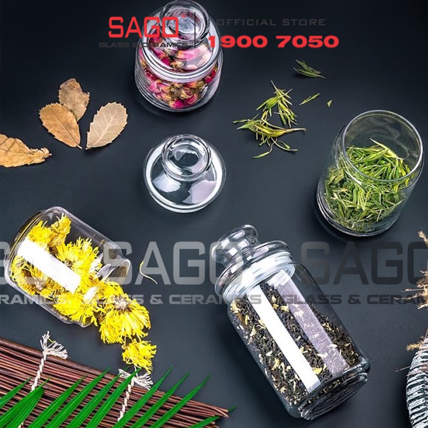 Hũ Thủy Tinh Ocean Pop Jar Glass Lid | Hũ Nắp Thủy Tinh