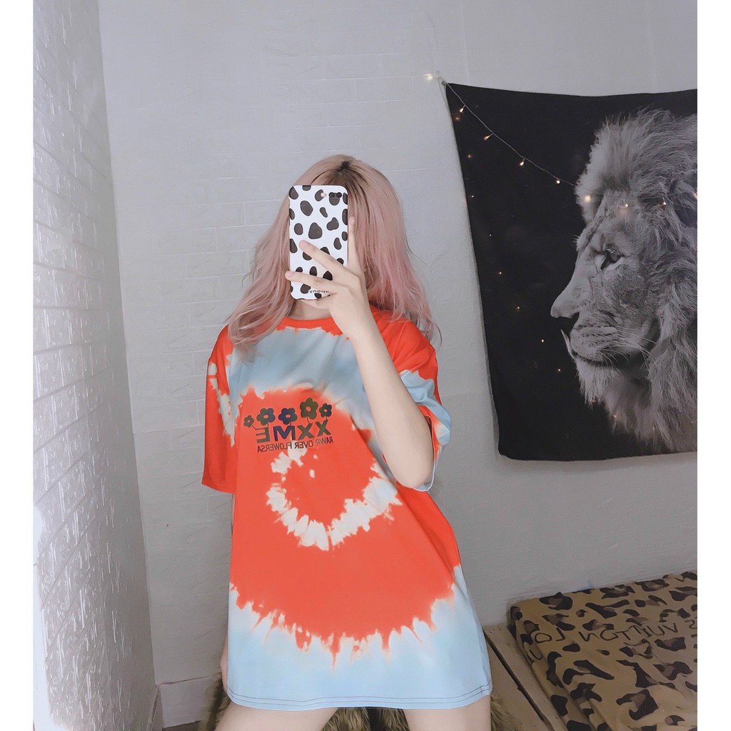 áo kiểu thun form rộng màu loang xinhhhh hot nhé ảnh thật