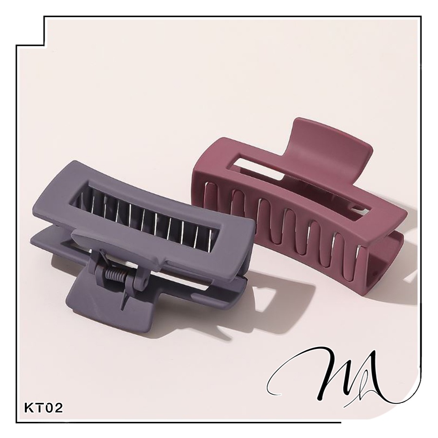 Kẹp tóc càng cua cỡ lớn trơn màu phong cách Hàn Quốc - Măng's House KT02