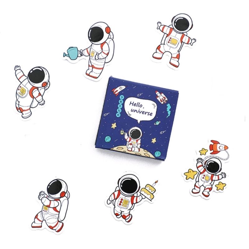 Hộp 45 sticker Phi Hành Gia vũ trụ