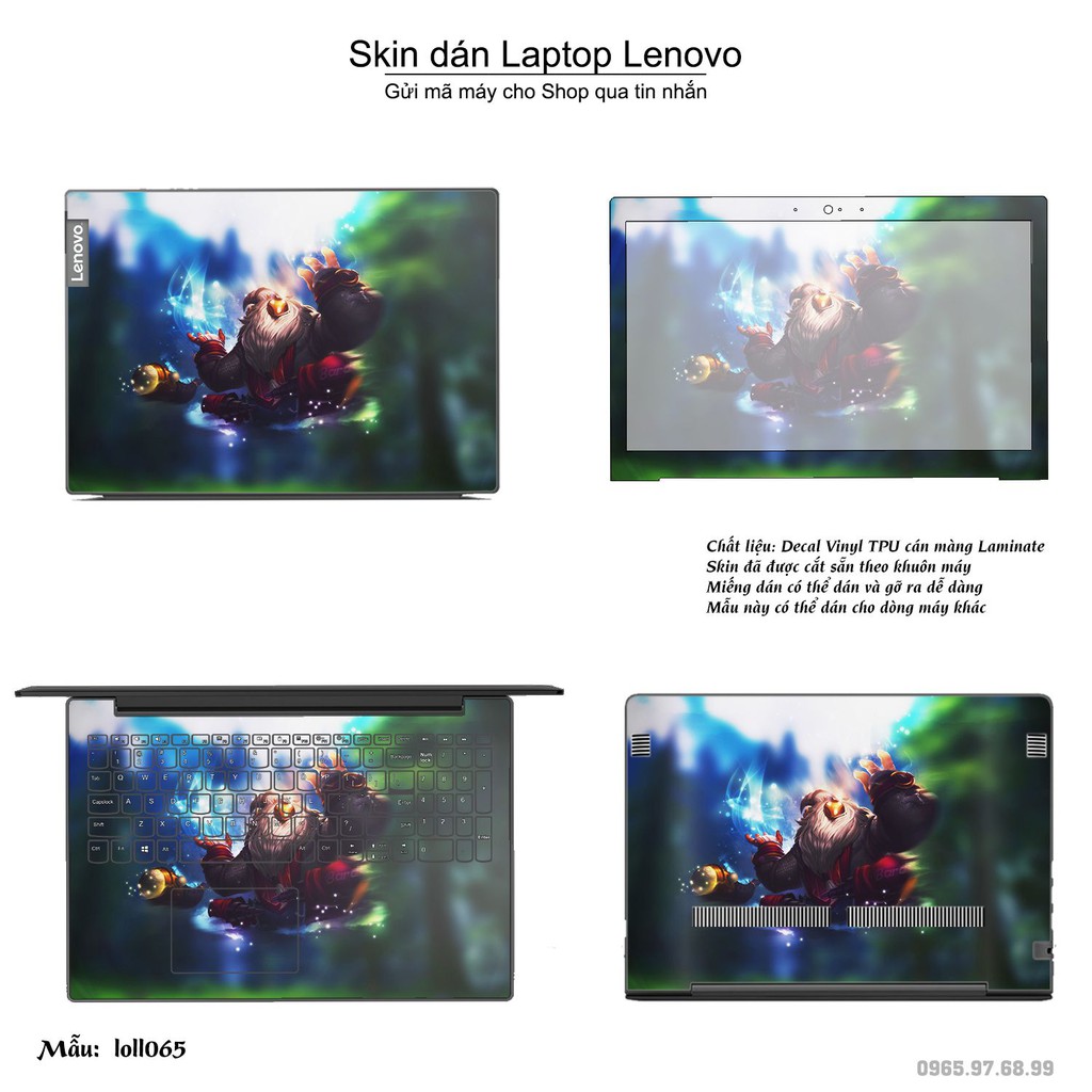 Skin dán Laptop Lenovo in hình Liên Minh Huyền Thoại nhiều mẫu 8 (inbox mã máy cho Shop)