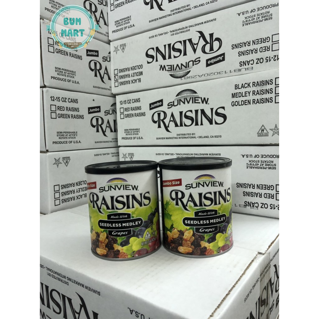 [GIÁ HỦY DIỆT] COMBO 2 HỘP NHO KHÔ MỸ SUNVIEW RAISINS 425G | BigBuy360 - bigbuy360.vn