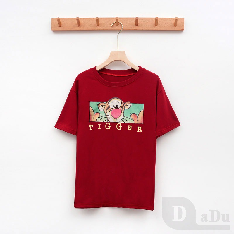Áo thun daduhey tay ngắn cổ tròn in họa tiết hoạt hình phong cách Hàn Quốc thời trang mùa hè cho nữ - size S-3XL
