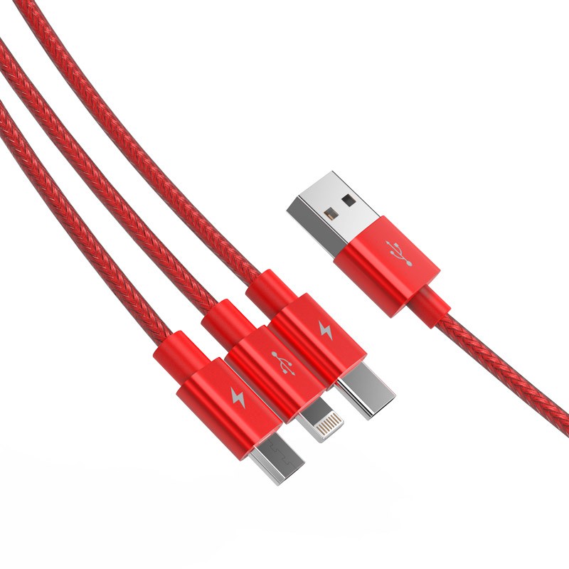 Dây cáp sạc 3 trong 1 ORICO UTS-12 - USB2.0 A/M To Type-C/Micro B/lightning