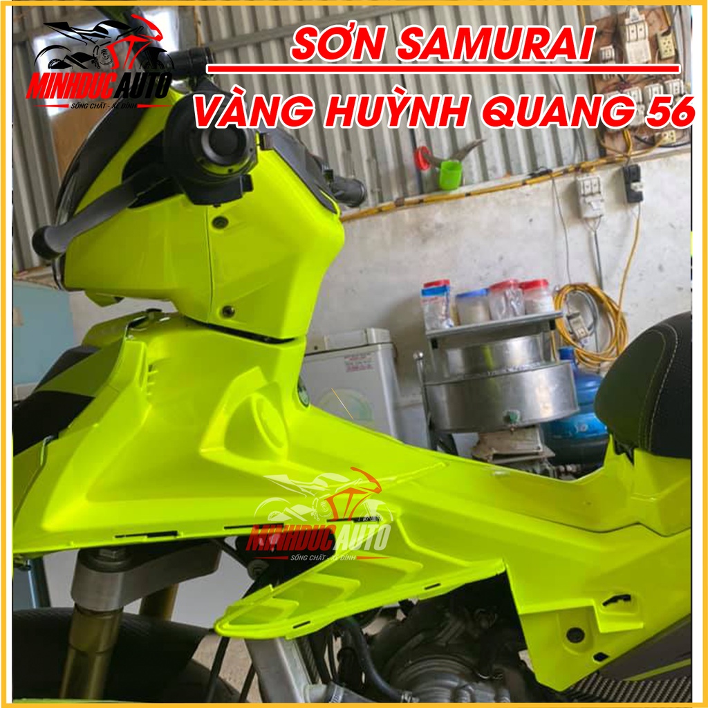 Sơn Samurai màu vàng huỳnh quang 56 - chai sơn xịt cao cấp nhập khẩu từ Malaysia
