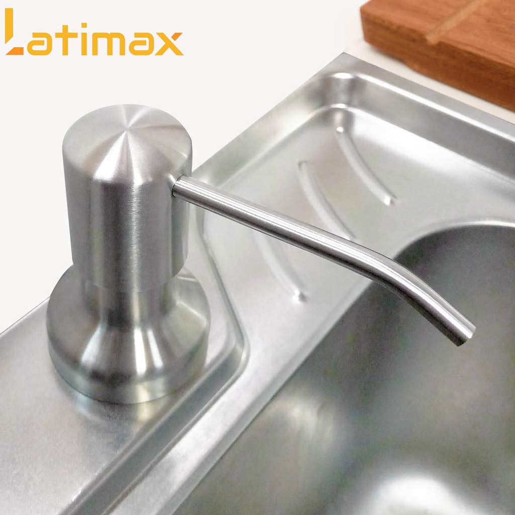 Bình đựng nước rửa chén gắn chậu rửa đầu vòi xịt Inox 304 Latimax Cao cấp - Dung tích 330ml