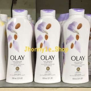 SỮA TẮM DƯỠNG ẨM TRẮNG DA OLAY HYDRATING CLEAN AMOND MILK 650 ML chính Hãng Mỹ