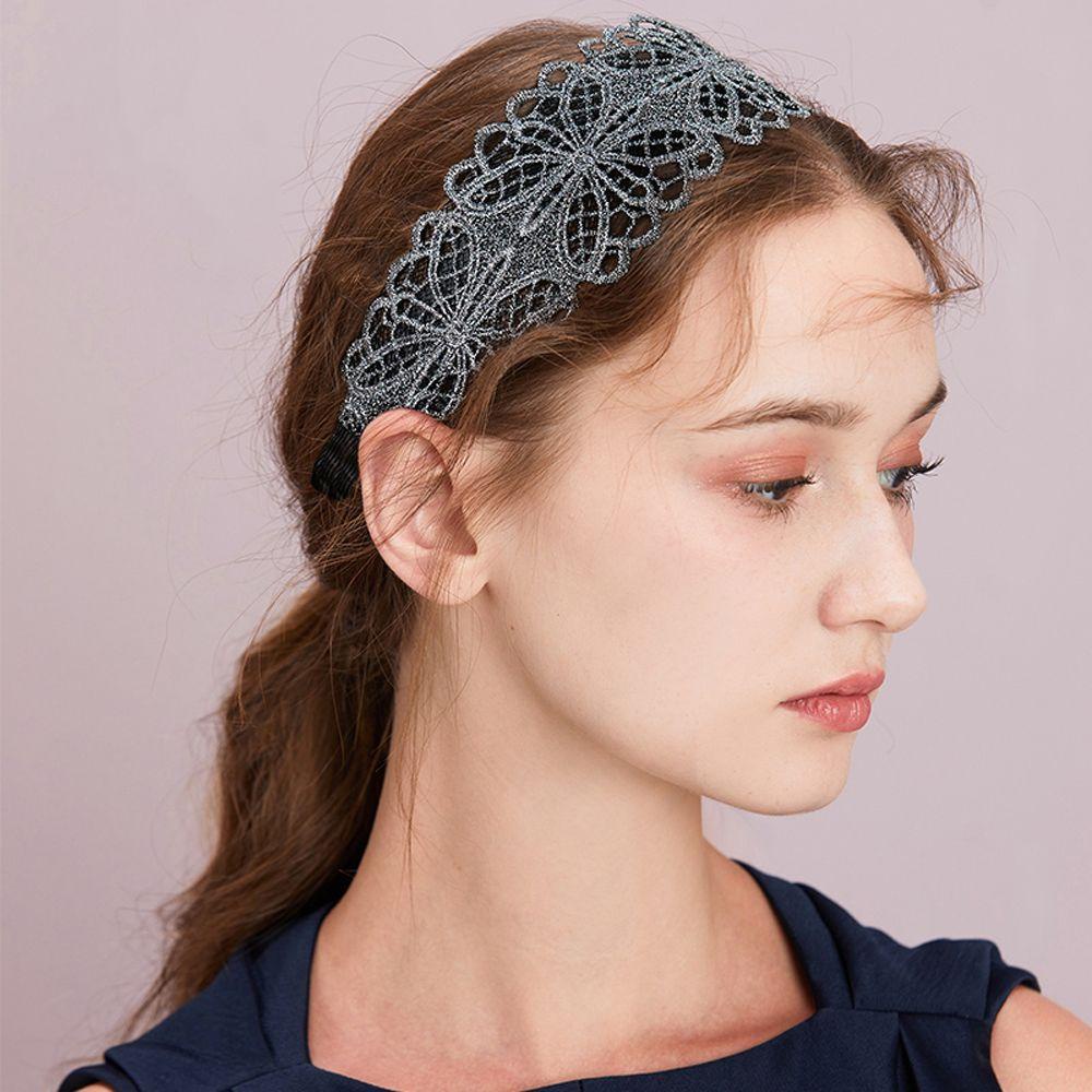 IVORY Băng Đô Ren Bản Rộng Chống Trượt Thời Trang Cho Nữ