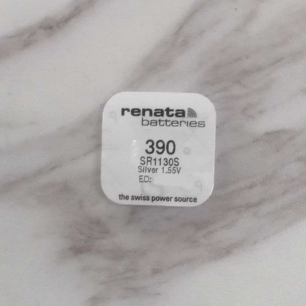 Pin đồng hồ Thụy Sỹ RENATA 390 / SR1130SW silver bạc Made in Swiss (Loại tốt - Giá 1 viên)