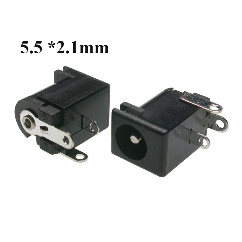 Jack Cắm Nguồn DC Cái  5.5*2.1mm - chân hàn - hàn mạch