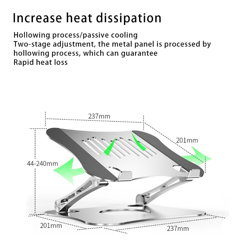 Giá Đỡ Laptop / Máy Tính Bảng Bằng Hợp Kim Nhôm Có Thể Điều Chỉnh Tiện Dụng