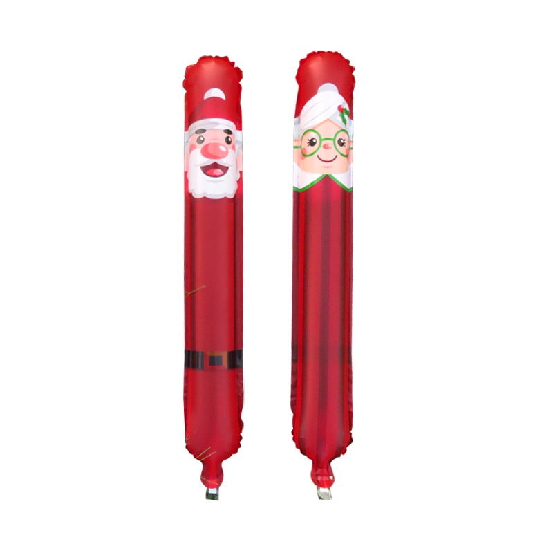 Bong bóng hình ông già noel đầu tròn bằng lá nhôm trong suốt