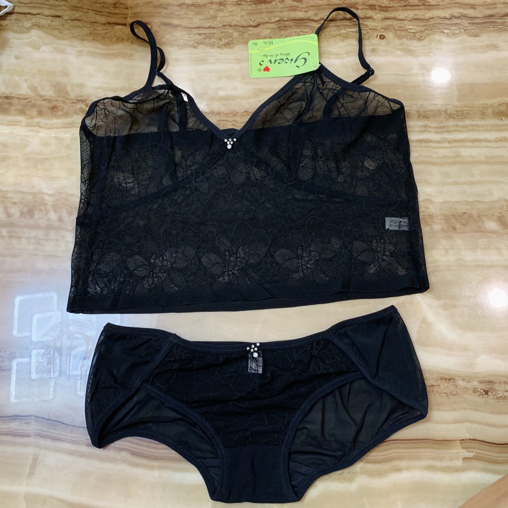 ĐỒ LÓT NGUYÊN BỘ REN DÂY SEXY VẢI REN