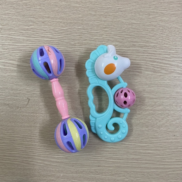 Đồ Chơi Xúc Xắc Trẻ Em 7 Chi Tiết Nhựa An Toàn Tuyệt Đối, Nhiều Hình Dáng Bắt Mắt, Tăng Khả Năng Cầm Nắm