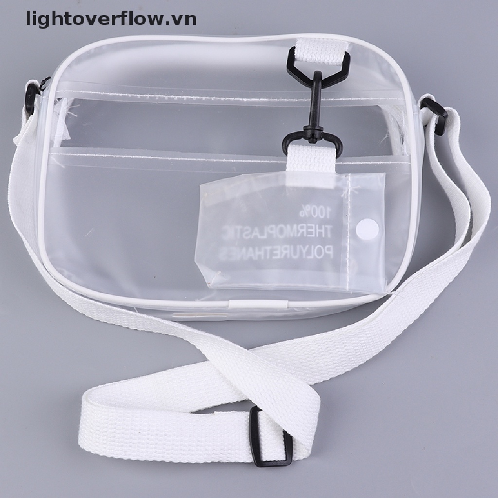 Túi Xách Đeo Chéo Bằng Nhựa PVC Nhám Trong Suốt Cho Nữ