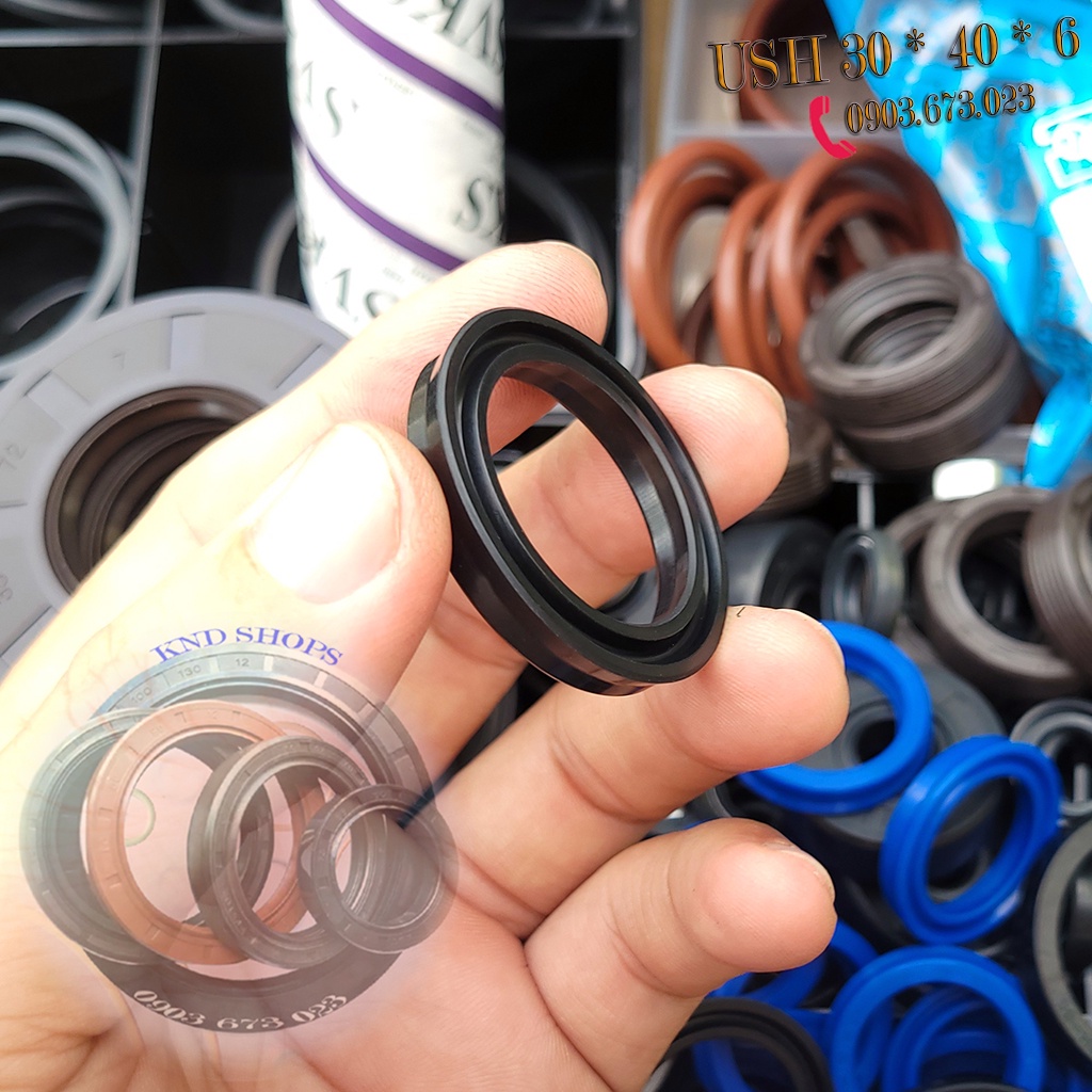 Gioăng phớt thủy lực USH 30*40*6, phớt chắn dầu thủy lực chuyên cho máy đào, máy xúc, cẩu và xe nâng | KND Shops