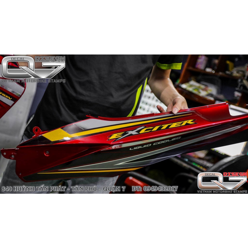 TEM RỜI EXCITER 2010 ĐỎ BẠC ĐEN