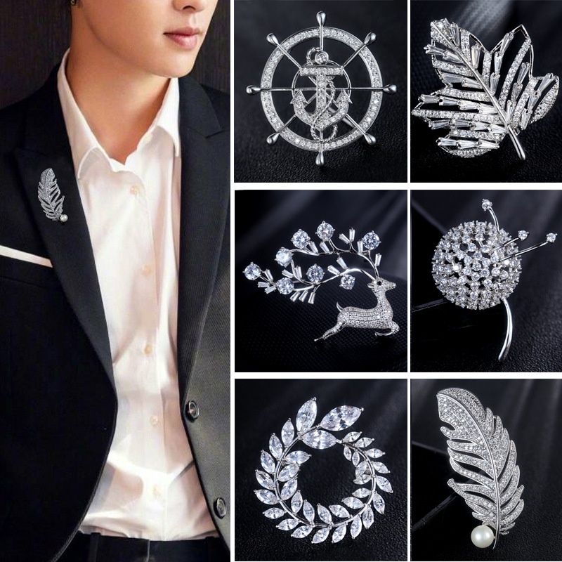 Cài áo vest đính đá phong cách Hàn Quốc - HMY - CA04 - CA03 -MKo