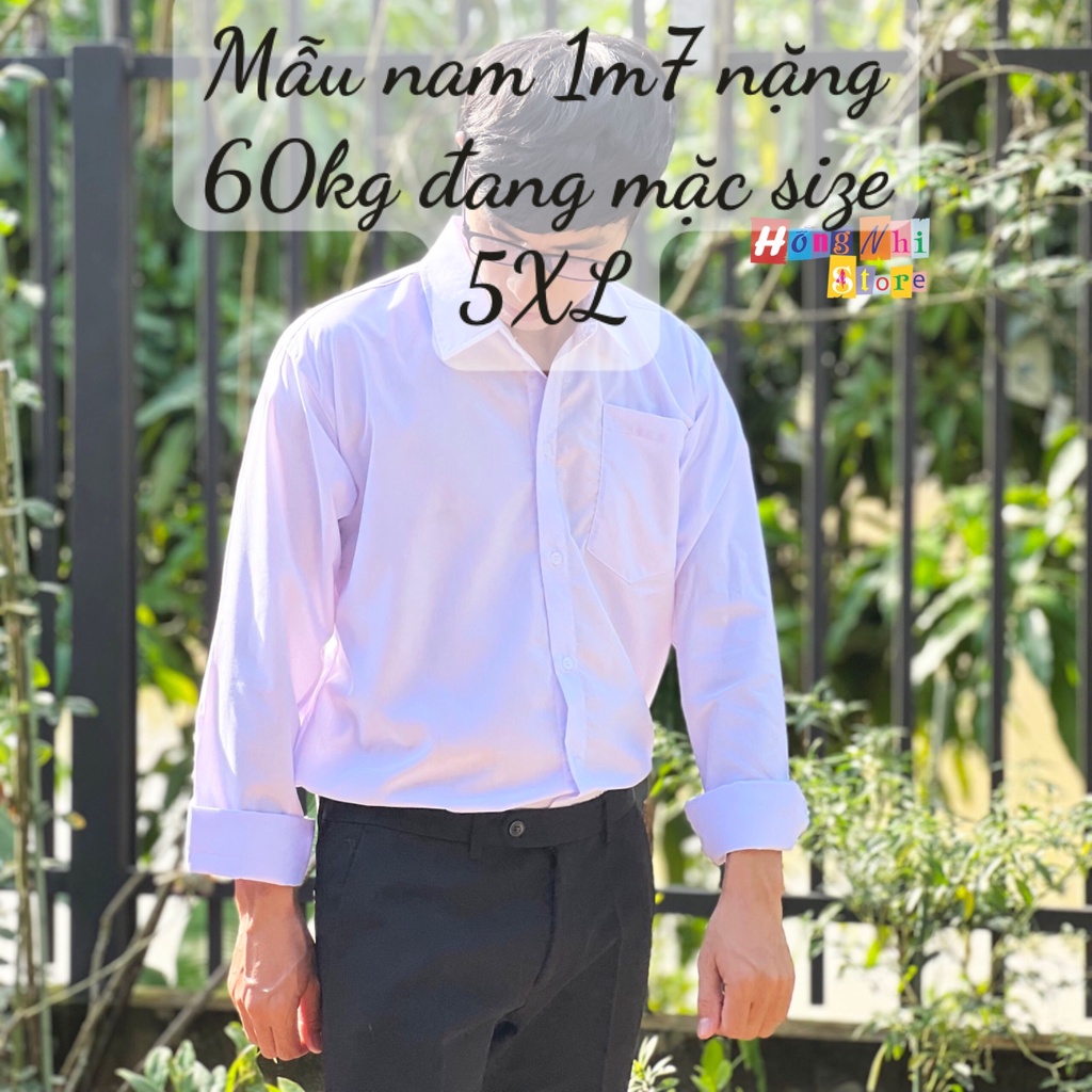 Sơ Mi Trắng Nam Tay Dài Đi Học 1 Túi Dáng Rộng 85kg Trở Lại Ulzzang Hồng Nhi Store