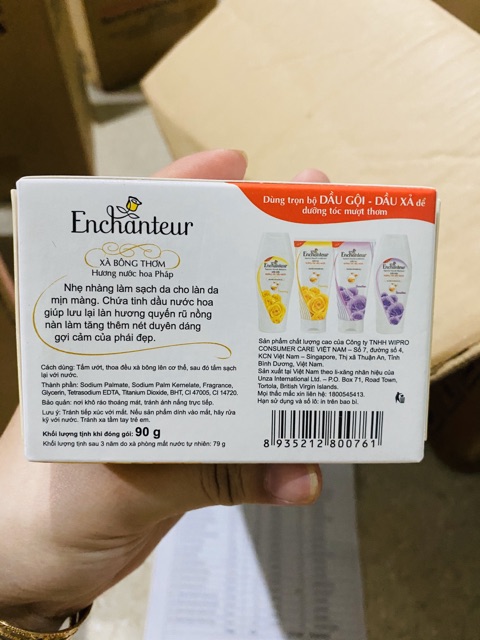 Xà bông thơm Enchanteur Deluxe hương nước hoa Pháp