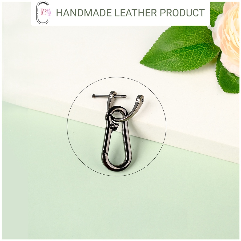 Móc móng ngựa móc tròn và vít nấm phụ kiện thay thế móc khóa bao da chìa khóa móc chìa khóa MK