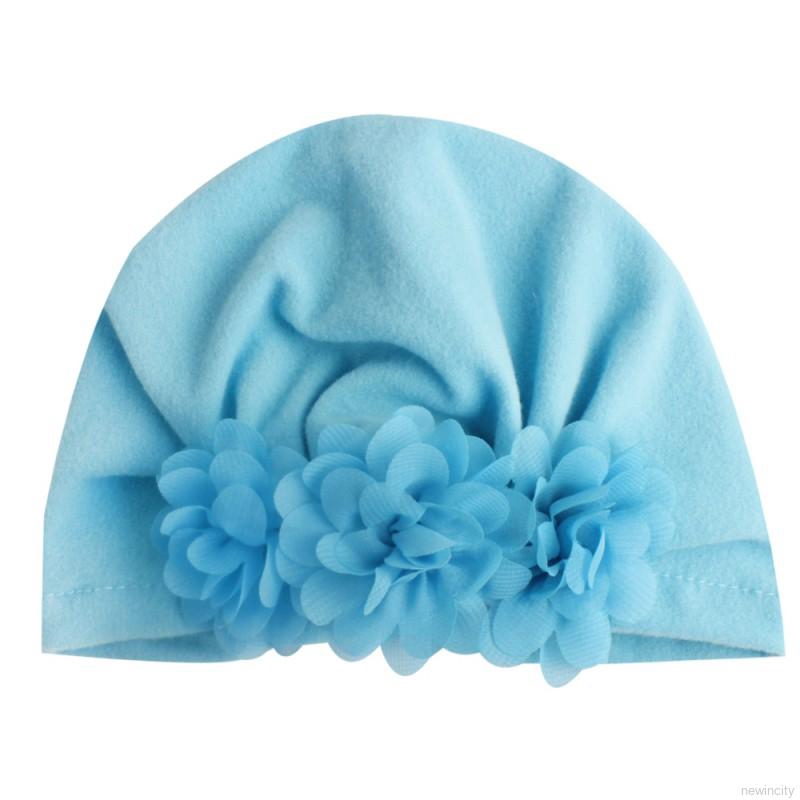 Mũ cotton co dãn in hoa dễ thương cho bé