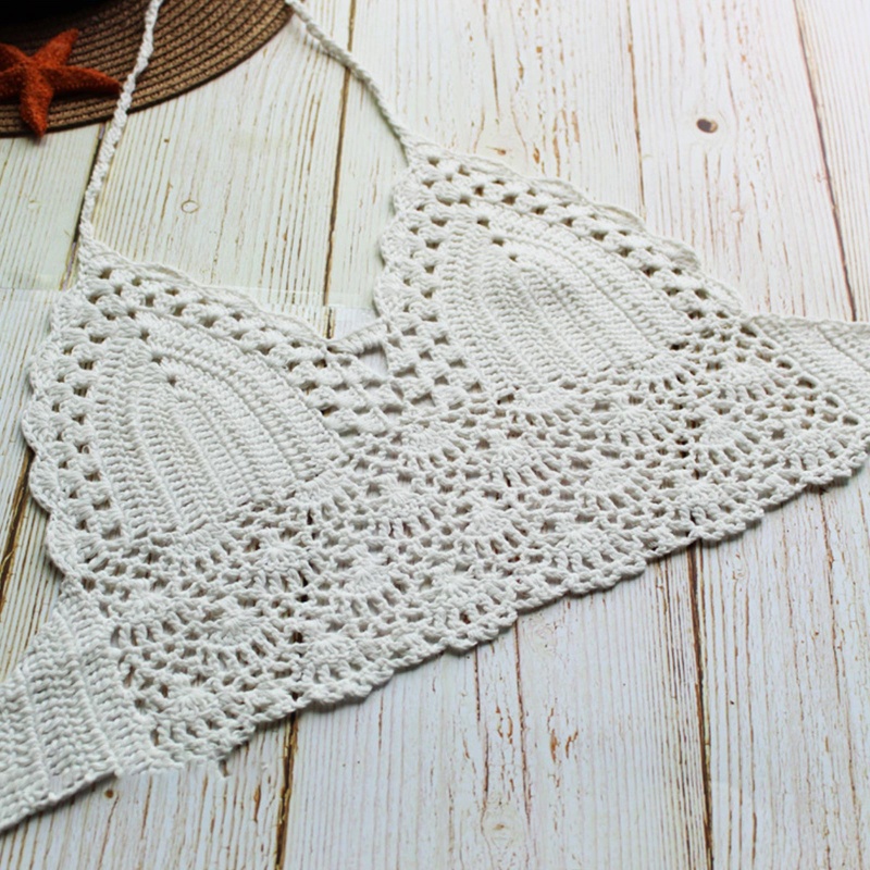 Áo Croptop Dệt Kim Cổ Chữ V Hở Lưng Phong Cách Boho Quyến Rũ Cho Nữ